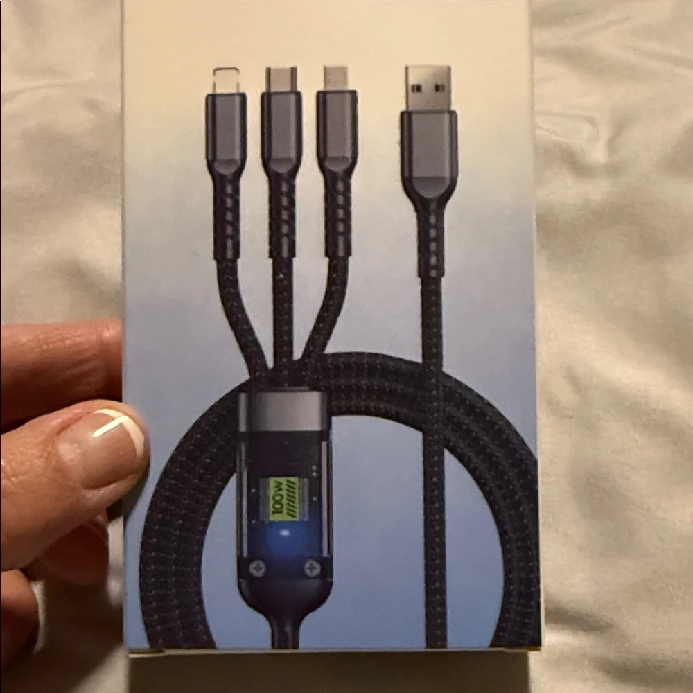 Amazon 100W 3-in-1 Charging Cable - Black
